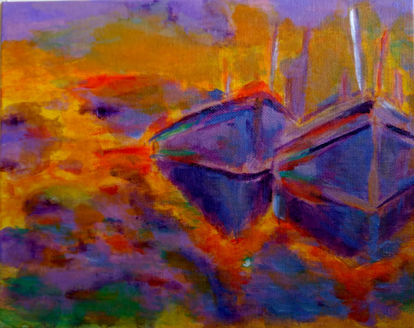 Boats at the Sunset - $950 - SOLD
